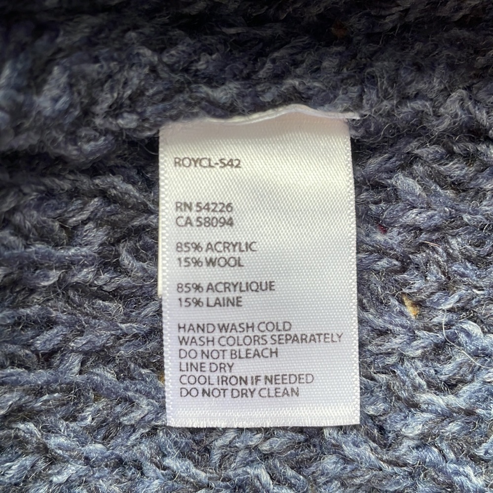 ROYAL robbins long sleeve v-neck sweater blue M - Picture 5 of 6